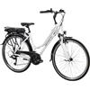 F.lli Schiano E-Ride, Bici Elettrica da Trekking 28 Inches per Adulti, 36V 14.5Ah Batteria Rimovibile, Motore 250W 40Nm, Trekking Ebike, Bianco