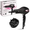 Bellissima Imetec P7 3200 Asciugacapelli, Motore Professionale, 2100 Watt, Ionizzatore, 2 Velocità, 3 Temperature, Diffusore per Ricci, Colpo Aria Fredda, Leggero, Custodia da Viaggio, Fermacavo