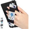 MoKo Cinturino Universale per 6 - 8 E-Reader e tablet, Cinturino Morbido da Mano Supporto Leggero con Fascetta Elastica Impugnatura per Tablet ad Alta Elasticità, Bianco & Blu