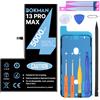 bokman Batteria per iPhone 13 Pro Max, Batteria ad alta capacità 5000mAh con Tutti I Kit di Strumenti