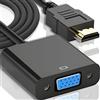 Retoo Adattatore HDMI a VGA Convertitore da HDMI a per Computer Desktop Laptop PC Monitor Proiettore HDTV Maschio a Femmina HDMI a VGA 1080P Adattatore Multi Monitor Full HD