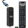 SHUNWEIQTEK Q265 Mini Decoder Digitale Terrestre 2025 con USB PVR Registrazione e Lettore Multimediale, Decoder DVB-T2 con Telecomando 2in1 e H265 HEVC Main10