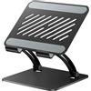 tounee Supporto per Tablet, Supporto da Scrivania in Alluminio Regolabile con Doppia Barra, Compatibile con iPad, Tablet Surface, Monitor Portatili, Kindle e Altro (4,7-16,5) (nero)