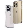 Ones Cover Trasparente iPhone 14 Pro Max ·『 Airbag Antiurto 』 『 Risonanza Altoparlante 』 〔 Protezione Militare Fotocamera Schermo 〕〔 Antiscivolo 〕〔Foro Cinturino〕· Sottile Morbido Silicone Custodia