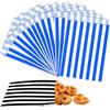 COSORO 100 pezzi Sacchetti di carta a righe blu da 12,7 x 17,8 cm per caramelle, sacchetti per dolci, sacchetti per feste per bambini, ragazzi e ragazze, per Natale, Halloween, matrimonio, compleanno
