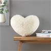 Catherine Lansfield Cuscino Imbottito, Poliestere, Crema, 3D Heart Cushion