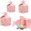 Derbway 30pcs Rosa Scatola portaconfetti scatolina bomboniera segnaposto portariso per Matrimonio Compleanno Battesimo Natale Nascita Laurea Comunione