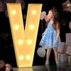 HYQFSAD Lettere luminose a LED for tendone, 90 cm/120 cm, lettere luminose for tendone, pannello in schiuma spessa pretagliata for decorazioni for bar a casa, feste di nozze ( Color : Letter V , Size : 120cm/