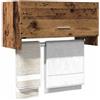 Gecheer Armadio Legno Vecchio 70x32,5x35 cm in Legno Multistrato,Armadio Sospeso,Mobile Pensile da Bagno,Mobile per Lavatrice,Armadietto da Parete per Il Cucina,Bagno o Zona Lavanderia,P856618