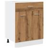 vidaXL Cassettiera Rovere Artigianale 60x46x81,5 cm in Truciolato, Mobile da Cucina, mobiletto con cassetto, mobiletto, unità da Cucina