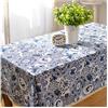 EHOMERY Tovaglia Stoffa Elegante Tovaglie Fantasia Cotone Motivo in Porcellana Bianca Blu Plastificata Copritavolo Moderno Cerata Blu Bianco Decorazione per Protezione Cucina 70X70Cm