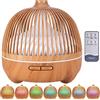 H1A VIPNAJI Diffusore di Oli Essenziali, Diffusore di Aromi Ultrasuoni, Umidificatore 550ml, Luce Notturna, Purificatore d'Aria - 7 Colori a LED, Timer/Super silenzioso,per camera da lett,ufficio ect