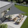 AXT SHADE Vela Ombreggiante Impermeabile Triangolare 3,5x3,5x3,5m Tenda a Vela Parasole e Protezione Raggi UV per Esterno Giardino Terrazza-Antracite