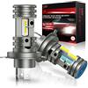 AUXIRACER H4 LED,Lampadina H4 LED Canbus 100W 22000LM,6500K 500% Brillante,1:1 Design di Ricambio Lampada Alogena,Plug and Play, Impermeabile IP68, 2 pezzi
