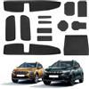 ECOZEN Tappetini Antiscivolo Dacia Sandero 3/Stepway 3 2021-2025 Impermeabile antiscivolo Tappetini Gomma per Console Centrale Porta Bicchieri Scanalatura Porta Dacia Sandero III Accessori