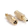 HATOOLHA Hatolha, valvola in ottone per pneumatici in ottone, mandrini ad aria per pompa ad aria, clip per gonfiaggio pneumatici auto, connettore valvola 6 mm, accessorio in rame (2 pezzi)