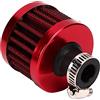 Akozon Filtro aria, 13mm/0.5in Mini filtro di aspirazione aria Sfiato Carter sfiato Accessorio universale per auto(Rosso)