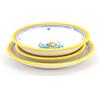 Ceramiche Azzaro & Romano Caltagirone CEAR ceramiche - Posto tavola, set di 3 piatti in ceramica siciliana di Caltagirone con decoro giallo