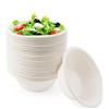 yayafunfun 50 Pezzi Ciotole di Carta Usa e Getta, Bianco,Ciotole Monouso Bio 220 ml, Rotonde,Resistenti al Freddo e al Calore,100% Biodegradabile, Rigide in Bagassa per Insalata Picnic, Barbecue, Feste