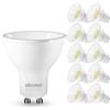 DiCUNO Lampadina LED GU10 4.5W, Classe B di efficienza energetica, 60W equivalenti, 710lm, Bianco freddo 5000K, Faretto LED GU10 non dimmerabile, fascio largo 110°, 10 Pezzi