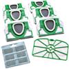 FSProdukte Set di 6 sacchetti per aspirapolvere, 5 strati, 1 filtro di protezione del motore e 6 blocchi profumati adatti per Folletto Folletto Vorwerk VK 200 VK200 FP 200 FP200 VK220S VK 220S
