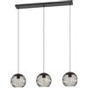 Eglo Lampadario a sospensione Almanzora, a 3 luce, per tavolo da pranzo, in