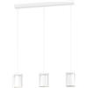 Eglo connect.z Smart Home Lampadario a sospensione LED Chiusello-Z, 3 luci, in metallo bianco e vetro, ZigBee, app controllo vocale Alexa, colore luce: caldo/freddo, RGB, dimmerabile