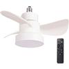 wonderlamp Ventilatore LED Debu bianco filettatura E27 CCT 3000-4000-6000K Dim, intensità regolabile 15W, silenzioso