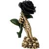 Puckator Mano di Scheletro Decorativa con Rosa Nera
