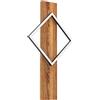 Eglo Lampada da parete a LED per interni Boyal, con trave in legno, per corridoio, in legno rustico e metallo nero, con certificazione FSC, luce bianca calda, 56 cm
