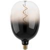 Eglo Lampadina XXL E27, dimmerabile, a spirale, stile rétro, molto grande, nera e grigia, 4 W, 85 lumen, luce bianca calda, 1800 K, lunghezza 29,5 cm