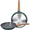 Tognana T-Care, set 2 padelle 24/28 cm, alluminio forgiato, verde
