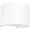 EGLO Lampada a LED per esterni Calpino 3, lampada da parete con illuminazione sopra e sotto, in alluminio bianco, luce bianca calda, IP54