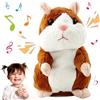 JOKILY Criceto parlante, criceto, giocattolo di peluche per bambini, parlato e ripetuto, giocattolo di peluche per criceti, adatto per bambini e animali di peluche