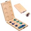 ZUNIPLEX Kalaha,Mancala,Tabellone Pieghevole in Legno