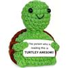 Omnikryp Creative Knitted Positive Doll, Carina Mini Tartaruga Uncinetto Bambola, Lavorata a Maglia Supporto Emotivo Animali Positivi, Regalo Per Rallegrare Amico