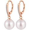 Miaofu Orecchini Con perla Anallergici Pendenti Goccia Oro Bianco Argento