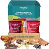 MAIKAI Confezione Snack per Cani (7 Sacchetti di Premietti 100% Naturali + Olio di Salmone per Cani (250 ml) - Masticativi, Bastoncini, Orecchie di maiale, Nervo di Bue... BARF per cani - Regalo Cane