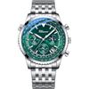 Tiong Classico orologio analogico multifunzionale da uomo, orologio orario luminoso cielo stellato fase lunare, Moon Phase-11