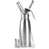 Lacor - 68301 - Sifone, Sifone Epicureo, Robusto, Acciaio Inossidabile 18/10, Schiume Calde e Fredde, 3 Ugelli in Acciaio Inossidabile, N2O, Spazzola, Lavabile in Lavastoviglie, Capacità: 1 L