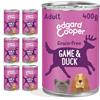 Edgard Cooper Edgard & Cooper Cibo umido per cani, Adulti, (Selvaggina/Anatra, 400g x 6), umido cani, carne fresca e ingredienti naturali, senza cereali, ipoallergenico, senza zuccheri aggiunti