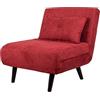 Arredo Stock Poltrona letto in tessuto teddy, 75,5x85x85 cm (Red)