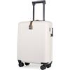 JLY - Set di valigie premium nere 100% policarbonato Bayer tedesco Organizzazione superiore con chiusura di sicurezza TSA Ruote ultra-silenziose, S (55cm)