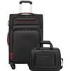 COOLIFE Valigia Trolley Morbida 66cm e 1 Borsa a Tracolla Grande