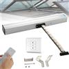 LISTaRSw Apriporta Elettrico a Catena (Corsa 300-1000 Mm) Con Telecomando + Interruttore, Apriporta Automatici a Catena, Per Finestre a Battente, Lucernari, Sfiati Sul Tetto,300mm