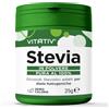 VITATIV Stevia Pura in Polvere - Rebaudioside A 98% Dolcificante Naturale - Zero Calorie, Ideale per Diete Ketogeniche, Vegano e Senza Glutine - 25gr