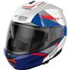 NOLAN - Casco NOLAN - Casco N100-6 Paloma N-Com Metal Bianco / Rosso / Silver / Blue / Metal Cayman Blue