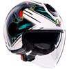 AGV - Casco AGV - Casco Eteres Ghepard Matt Bianco / Nero / Verde