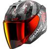 SHARK - Casco SHARK - Casco Skwal i3 Jet Hellcat Matt Nero / Chrom / Rosso