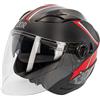 130R - Casco 130R - Casco Arida V2 Matt Nero / Rosso